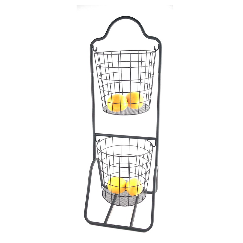 Bathroom 3 Tiers Wire Basket Organizer Stand