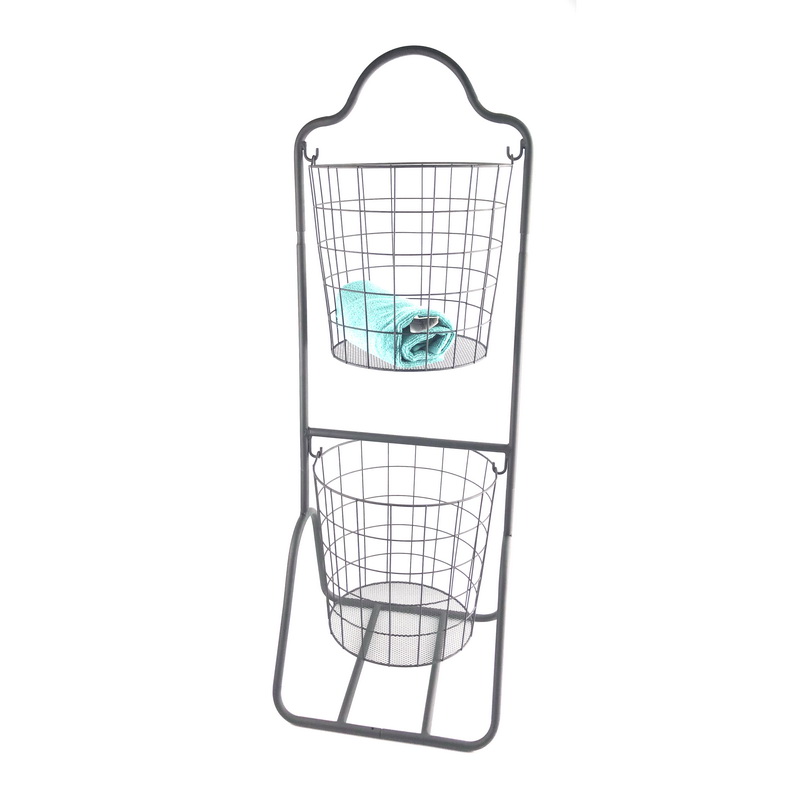 Bathroom 3 Tiers Wire Basket Organizer Stand