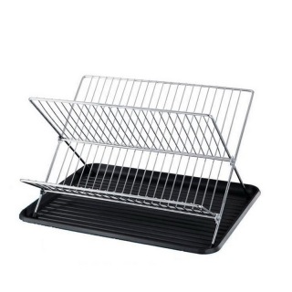 Foldable X Shape Dish Drying Rack With Drainboard