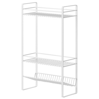 3 Tier White Shampoo Organiser Rack For Bath