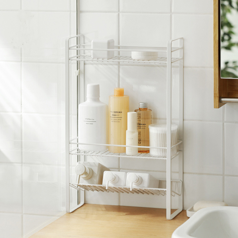 3 Tier White Shampoo Organiser Rack For Bath
