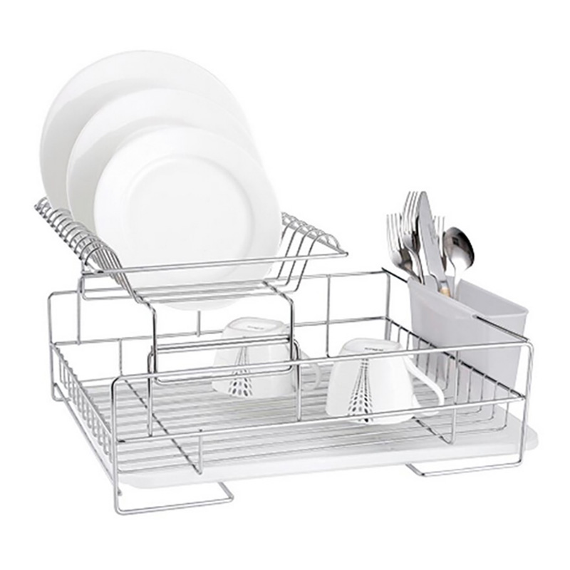 2 Tier Chrome Plated Steel Dish Rack