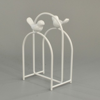 White Farmhouse Napkin Holder