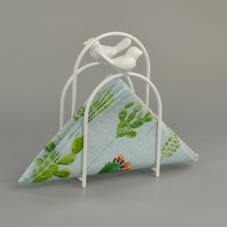 White Farmhouse Napkin Holder