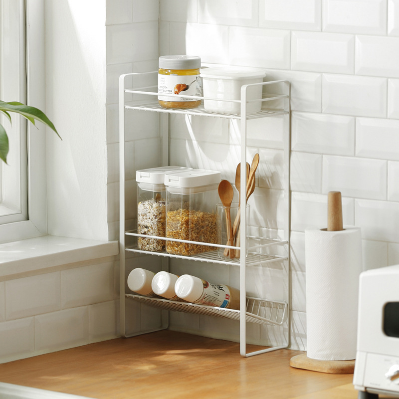 3 Tier White Shampoo Organiser Rack For Bath