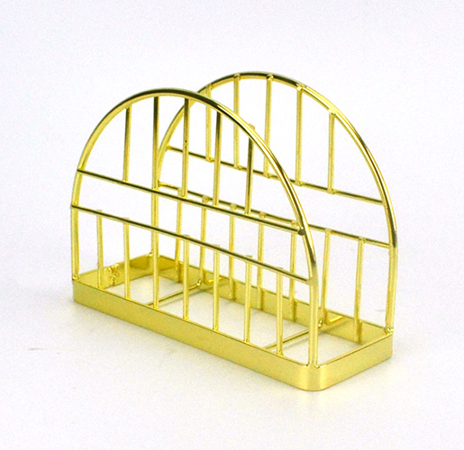 Tempat Serbet Kawat Dekoratif Emas