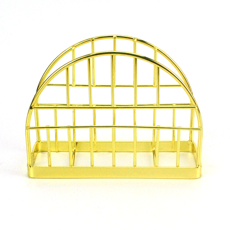 Tempat Serbet Kawat Dekoratif Emas