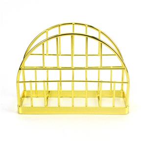 Goldener dekorativer Serviettenhalter aus Draht