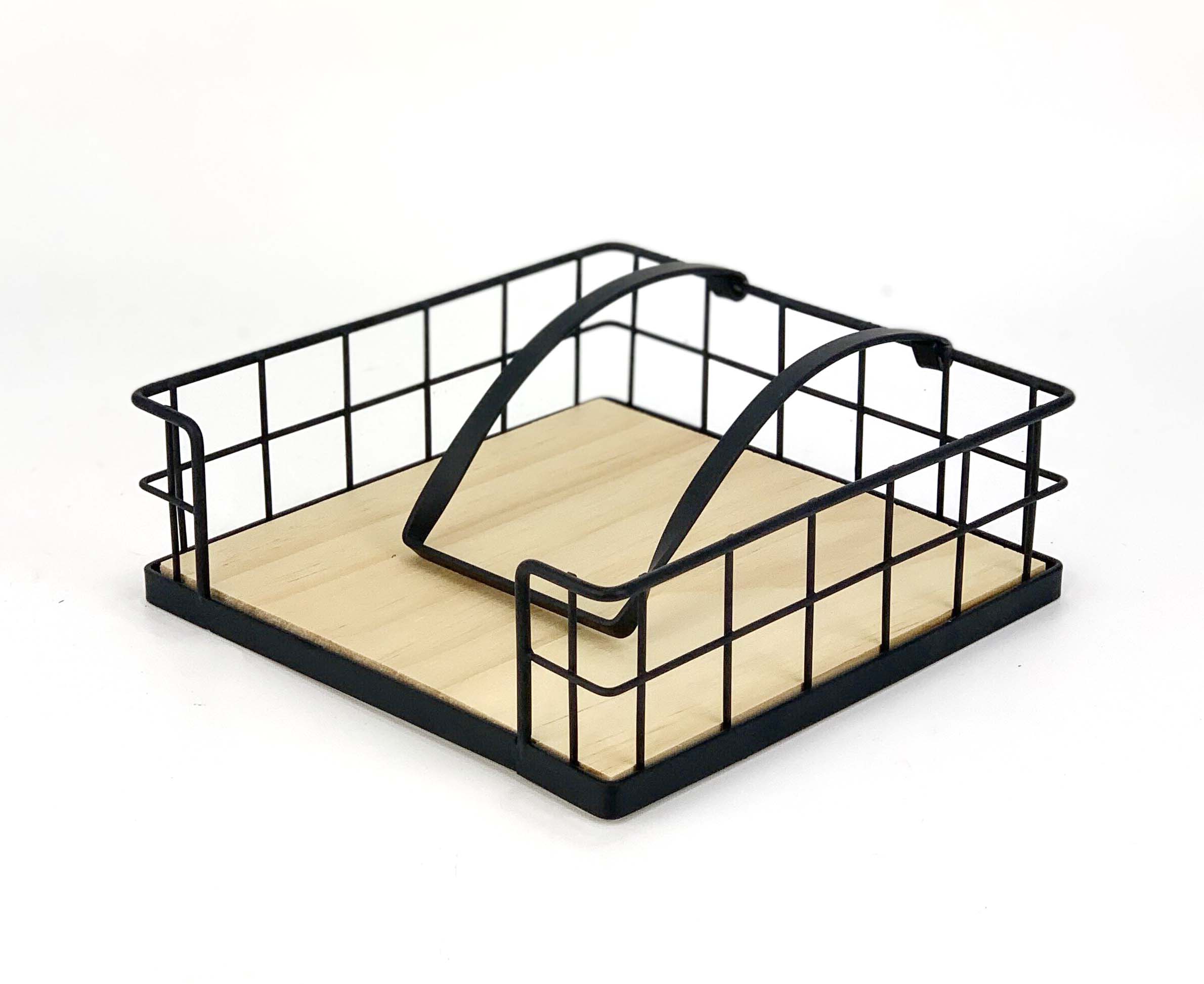 Simple Rustic Wood Napkin Holder