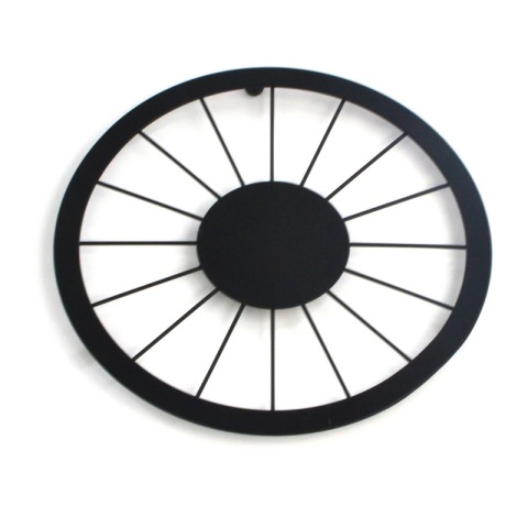 Gro?er Topfuntersetzer aus schwarzem Eisen für Arbeitsplatten