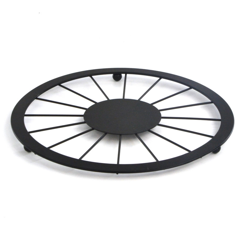 Large Black Iron Pot Trivet For Countertops