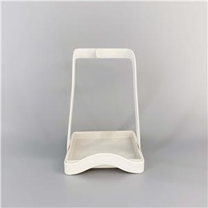 White Metal Spoon Stand Holder And Pot Lid Rack