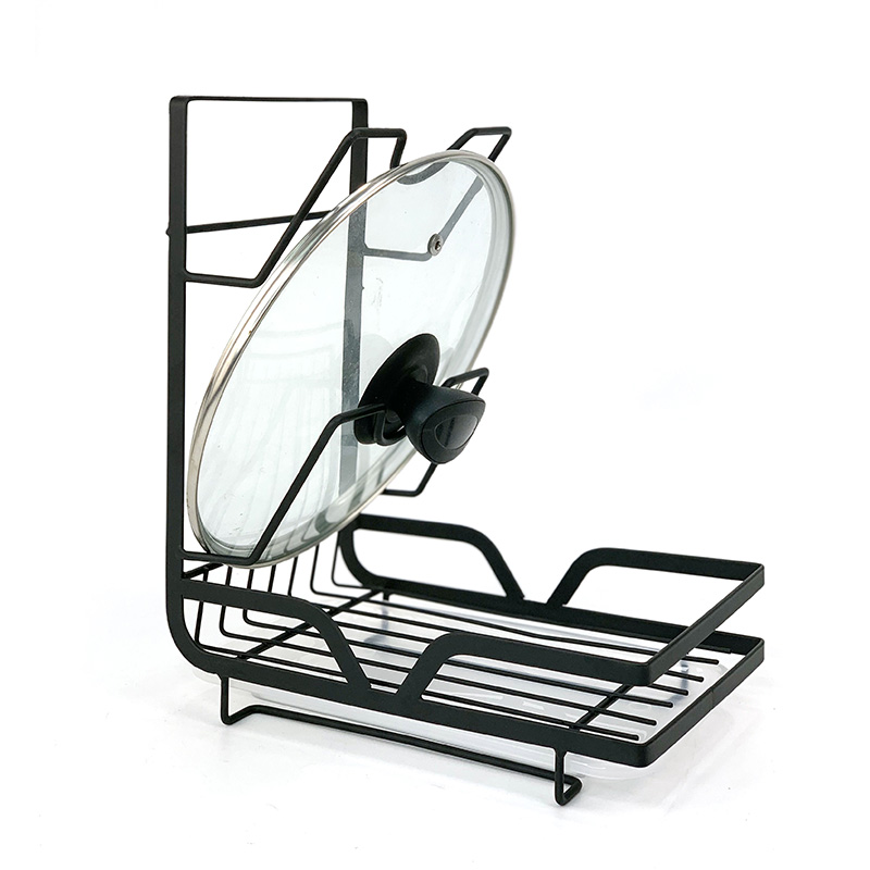 Kitchen Countertop Spatula Rack And Pot Cover Rack