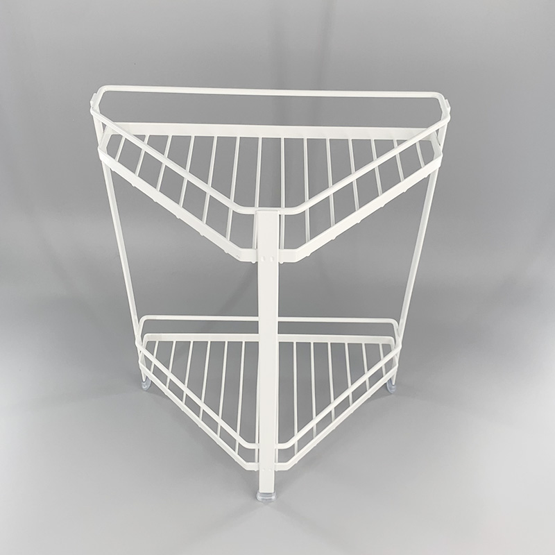 Bathroom Corner Shelf Stand With Hooks