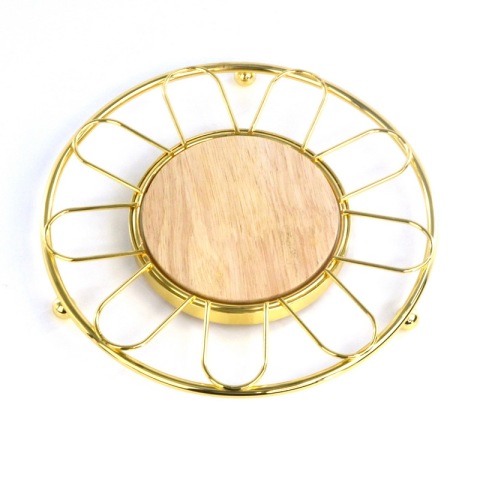 Tatakan Kaki Tiga Kuningan Kayu Modern Untuk Hot Plate