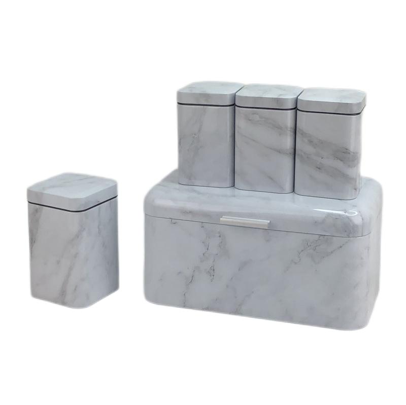 Marble Effect Bread Bin For Kitchen Counter Top