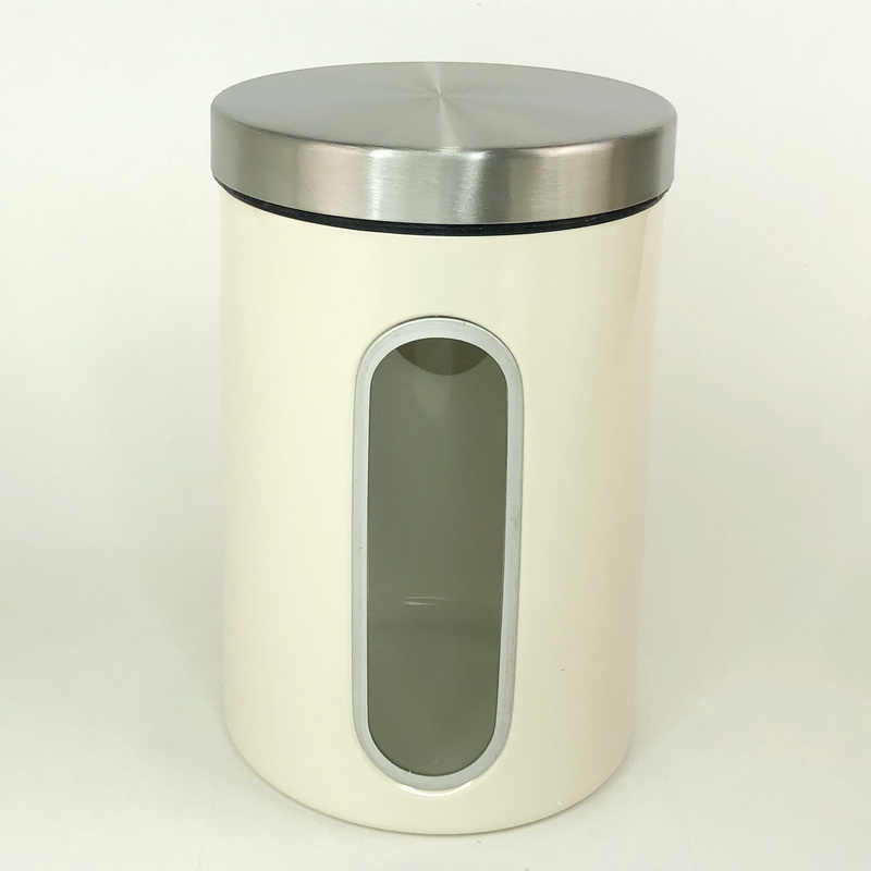 Metal Kitchen Jars With See Through Window