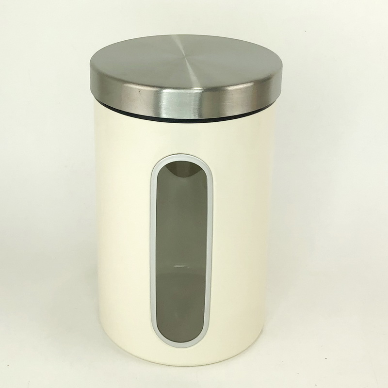 Metal Kitchen Jars With See Through Window