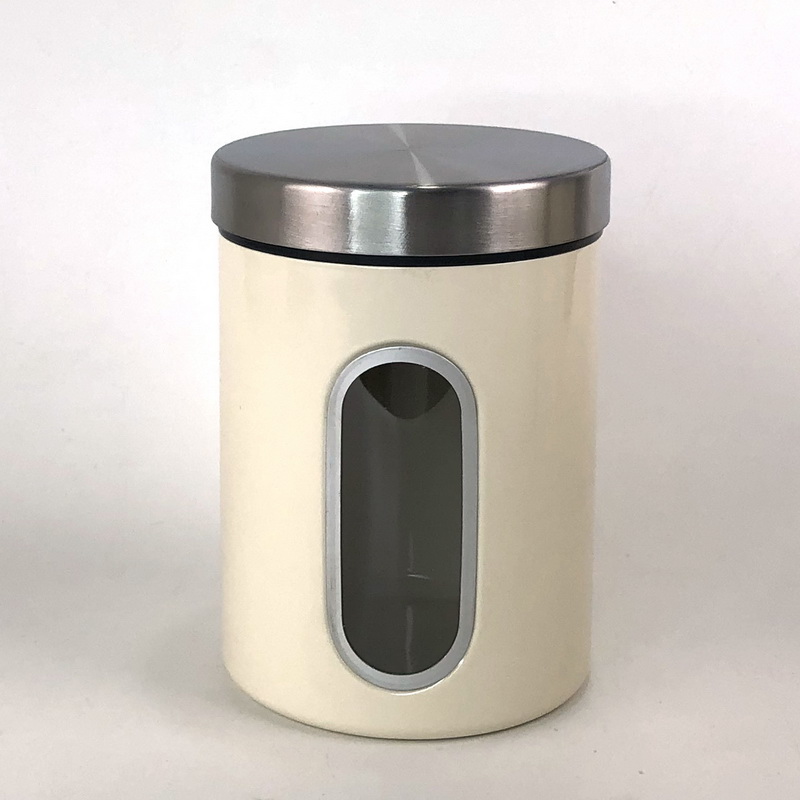 Metal Kitchen Jars With See Through Window