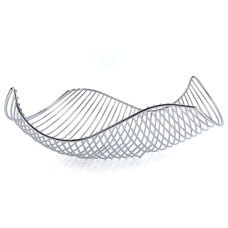 Chrome Plated Metal Stackable Organiser Basket