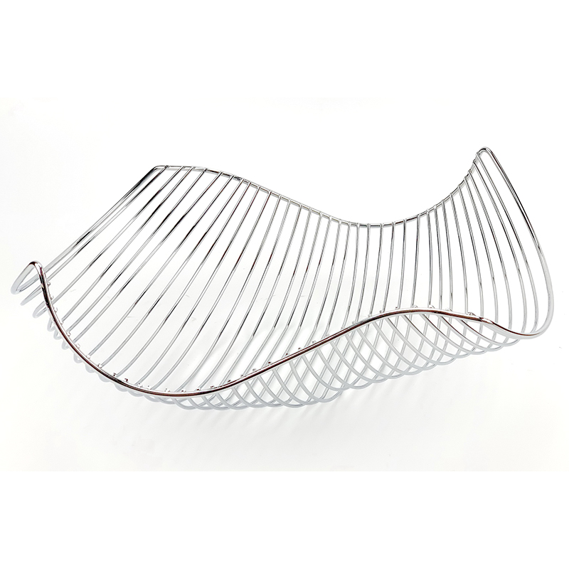 Chrome Plated Metal Stackable Organiser Basket