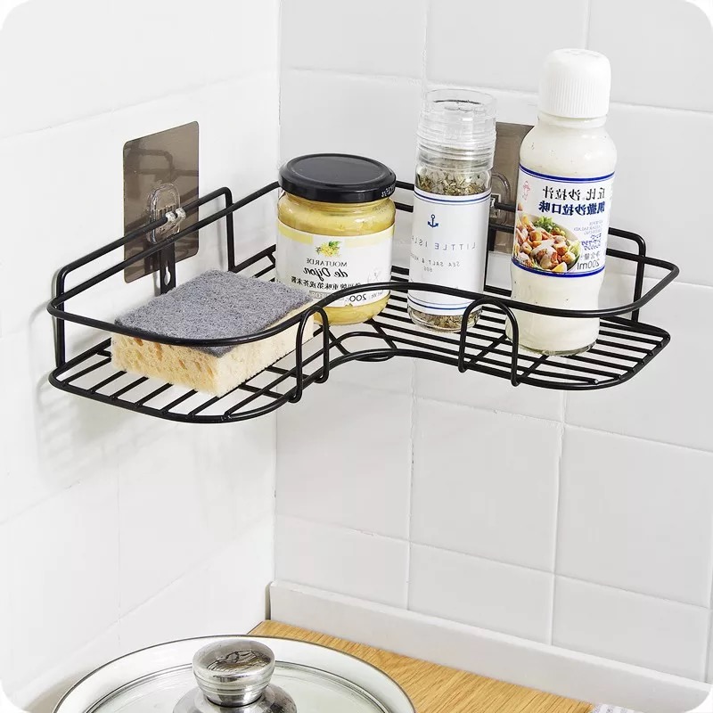 Simple Bath Cormer Shelf With J Hook