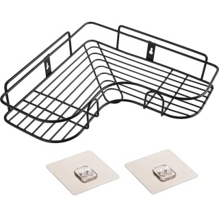 Einfaches Bad-Eckregal mit J-Haken