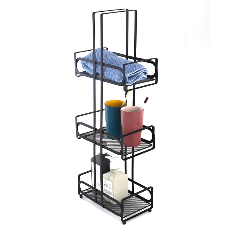 3 Tier Toilet Organizer Rack Steel With Bamboo