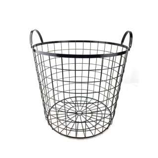 Black Iron Wire Laundry Basket
