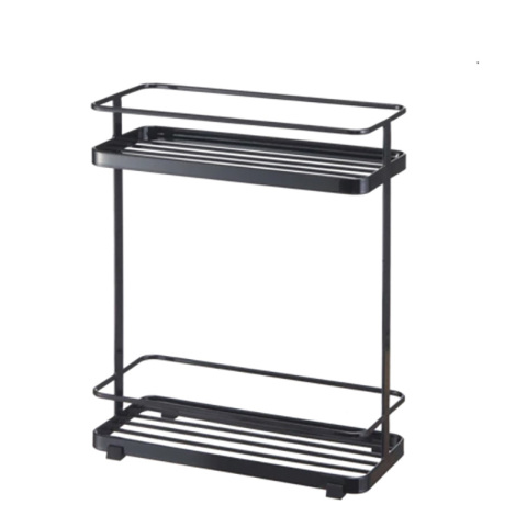 Soporte de estante de almacenamiento de ba?o de metal negro