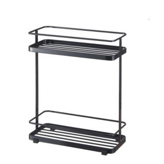 Black Metal Bath Storage Rack Stand