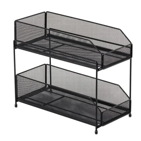2-stufige verschiebbare Mesh-Korb-Organizer-Schublade