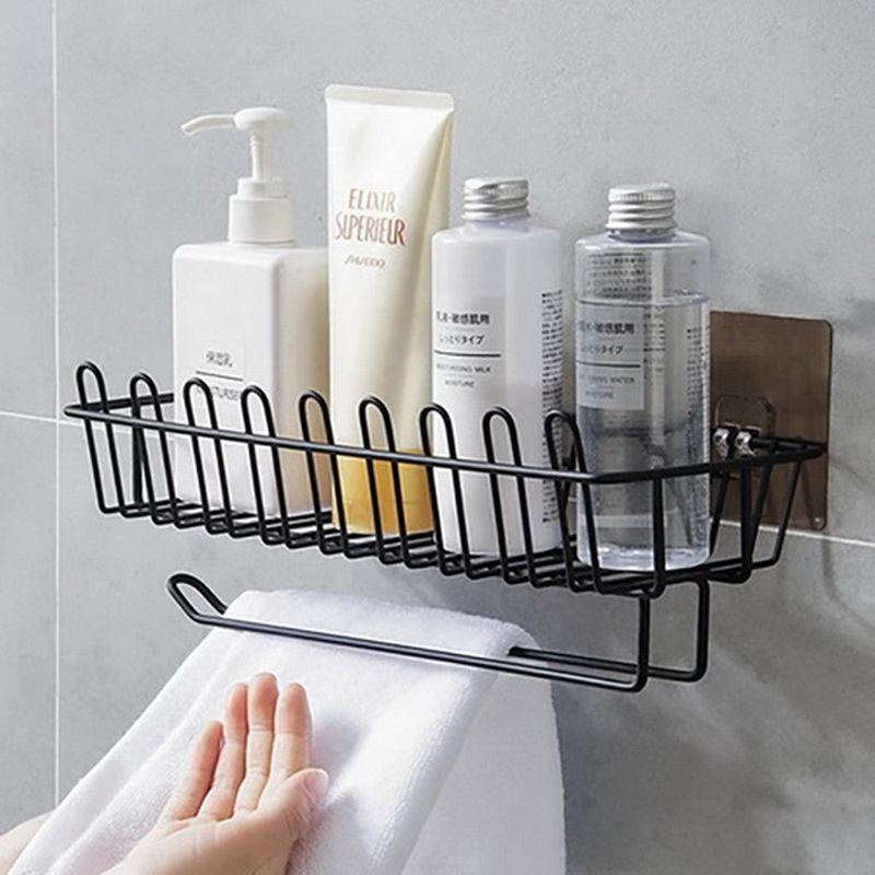Self Adhesive Bath Storage Towel Hanger