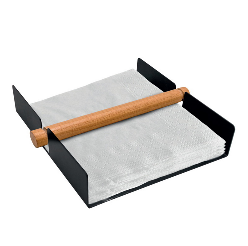 Minimalist Metal Napkin Holder With Weighted Arm