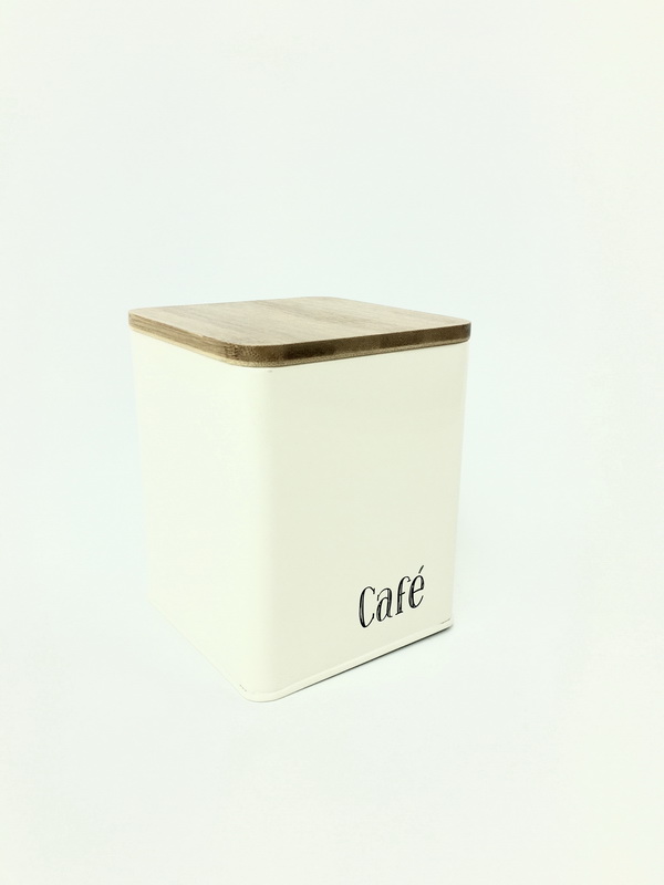 Metal Jars Set Of 3 With Bamboo Lids