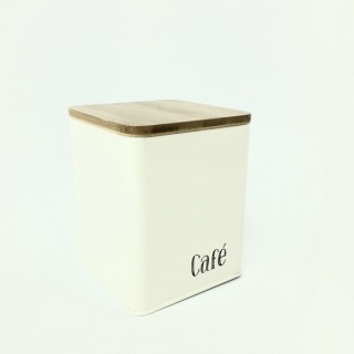 Toples Logam Set 3 Dengan Tutup Bambu