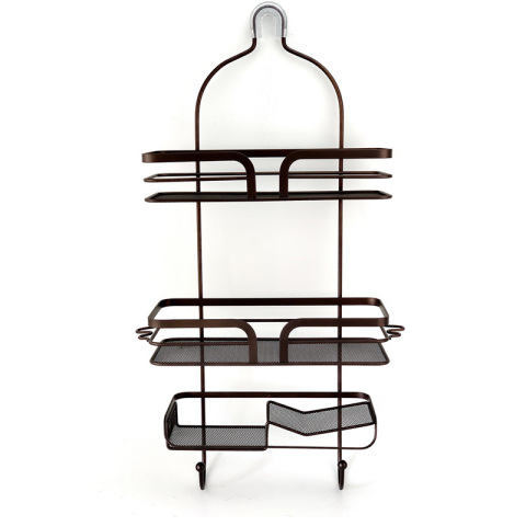 Estante de ba?o Caddy con ganchos para jabonera