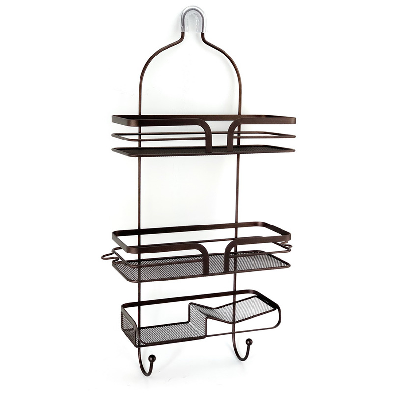 Estante de baño con ganchos para jabonera