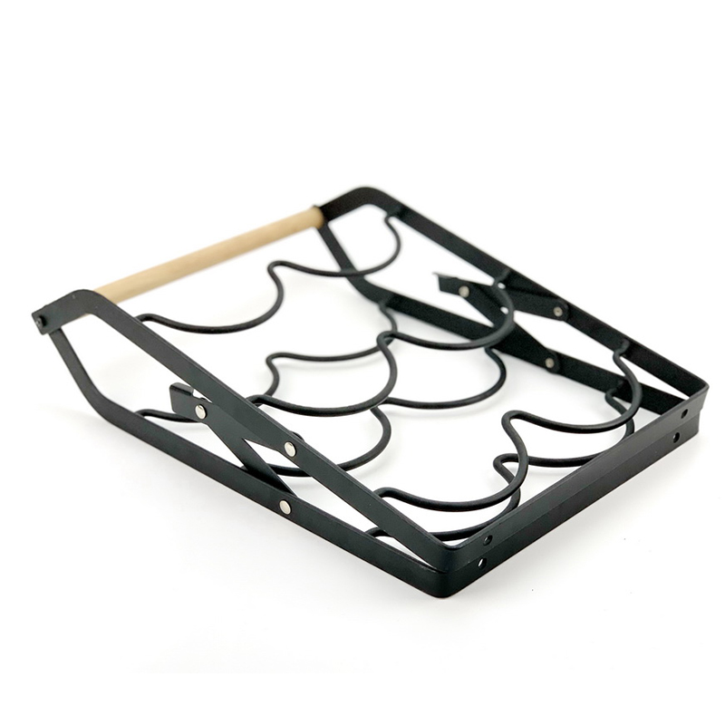Folding Wooden Wine Racks Free Standing Table Storage