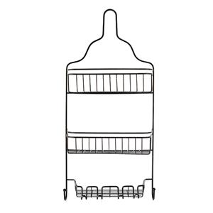 Rak Penyimpanan Shower Hitam Dengan Kait