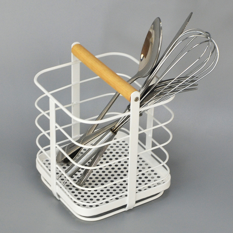 Soporte de madera para cuchara, tenedor y cuchillo