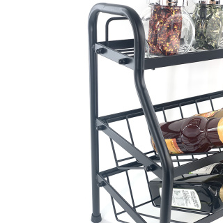 3 Tier Black Kitchen Standing Storage Organizer