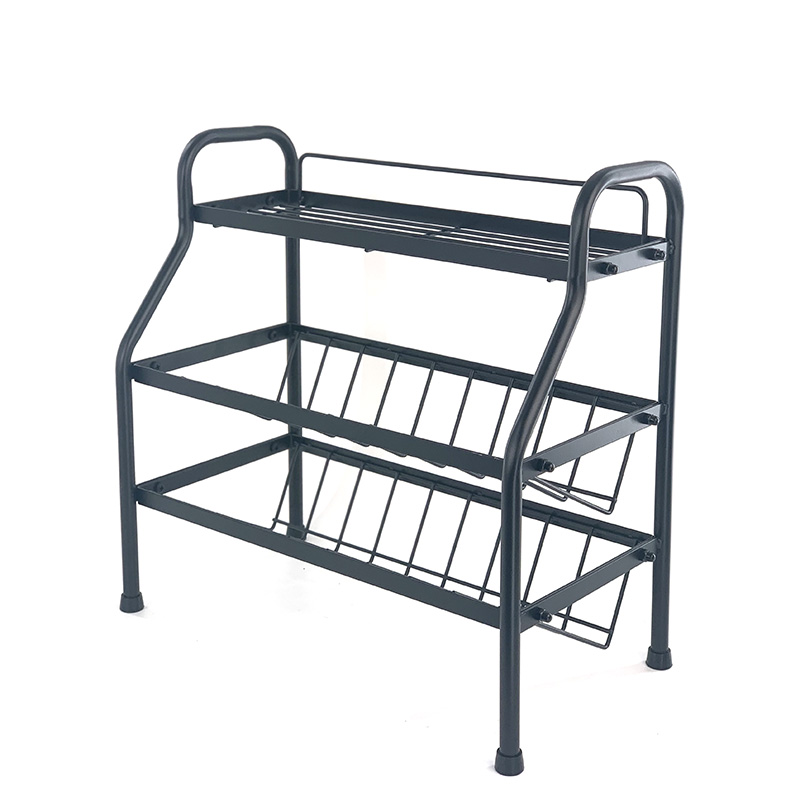 3 Tier Black Kitchen Standing Storage Organizer