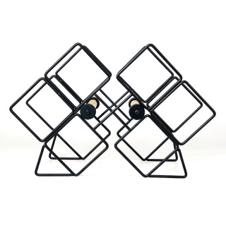 The Rustic Home Wooden Square Wine Rack Furniture