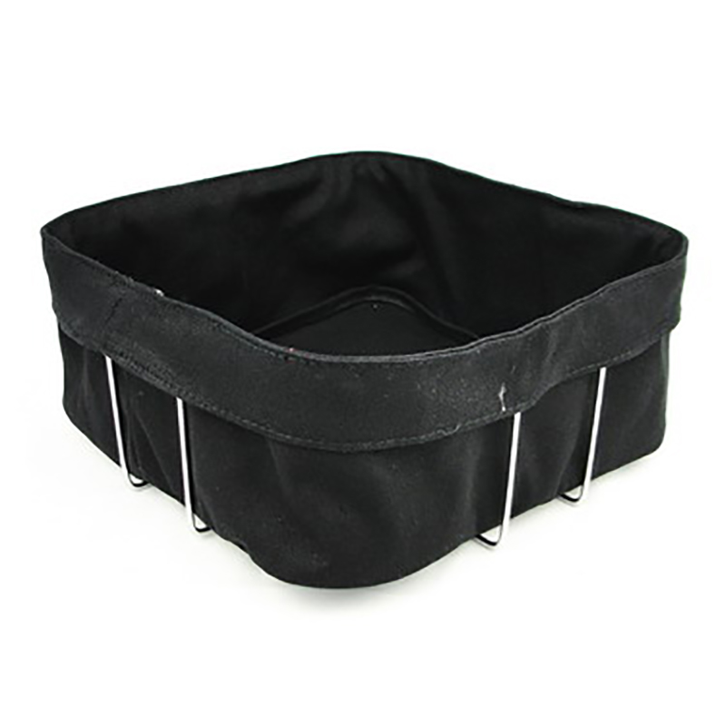 Cesta de pan de tela blanca