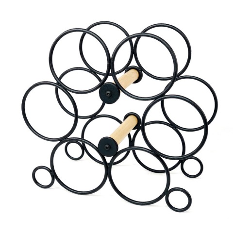 Organizador de almacenamiento de botellas de estante de vino de alambre redondo