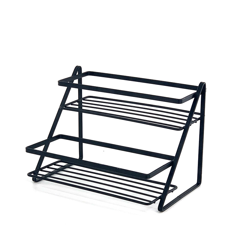 Modern Metal Cream 2 Tier Spice Rack