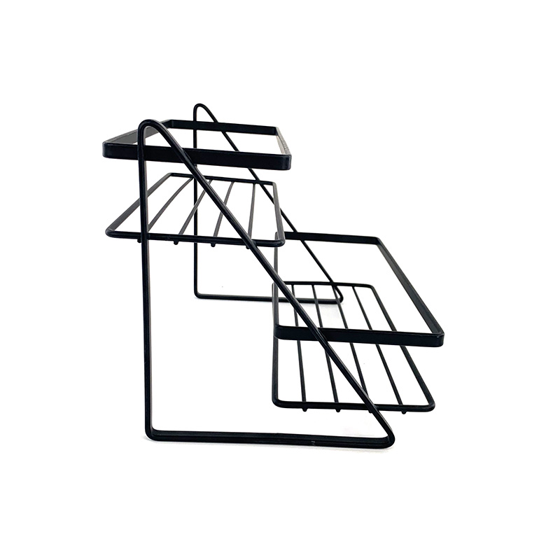 Modern Metal Cream 2 Tier Spice Rack