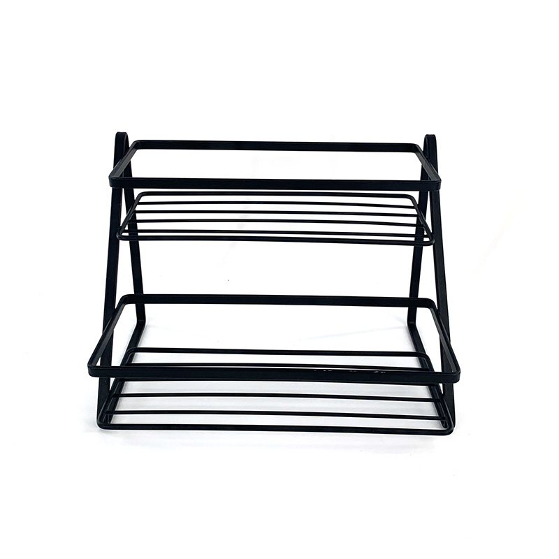 Modern Metal Cream 2 Tier Spice Rack