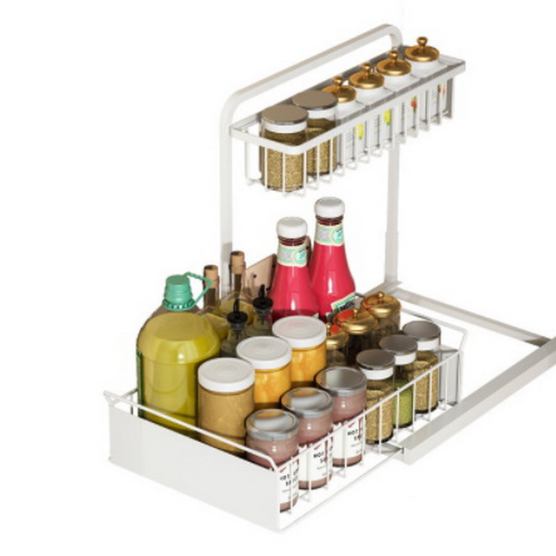 2-Tier Kitchen Organizers With Storage Drawer